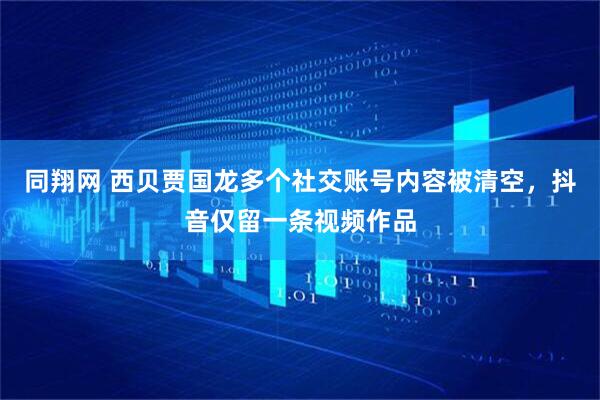 同翔网 西贝贾国龙多个社交账号内容被清空，抖音仅留一条视频作品